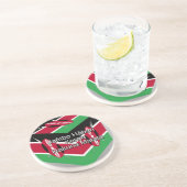 Schöne Kenyan Flag Cube mit Gruß Sandstein Untersetzer (Seite)