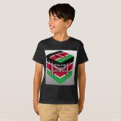 Schöne Kenyan Flag Cube mit Gruß T-Shirt (Vorne ganz)