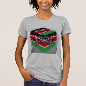 Schöne Kenyan Flag Cube mit Gruß T-Shirt (Vorderseite)