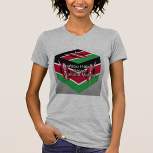 Schöne Kenyan Flag Cube mit Gruß T-Shirt