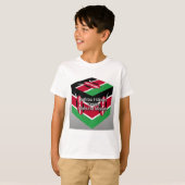 Schöne Kenyan Flag Cube mit Gruß T-Shirt (Vorne ganz)