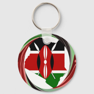 Schöne Kenyan Whirlwind Karte Design Schlüsselanhänger