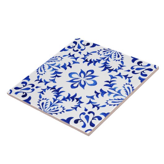 Schöne Keramik Tile Blau und Weiß Azelujo. Fliese (Seite)
