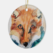 Schöne Keramik Watercolor Fox Ornament (Links)