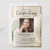 Schöne Kerzen, Lebensfeier Foto Beerdigung Einladung (Vorderseite)