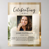 Schöne Kerzen, Lebensfeier Foto Beerdigung Poster (Vorne)