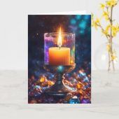 Schöne Kerzenschein Karte (Gelbe Blume)