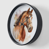 SCHÖNE KESTNUTZWASSERFARBENHORSE UHR (Winkel)