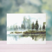 Schöne Kiefernwälder am See Acrylschild (Neutral)