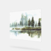 Schöne Kiefernwälder am See Acrylschild (Winkel)