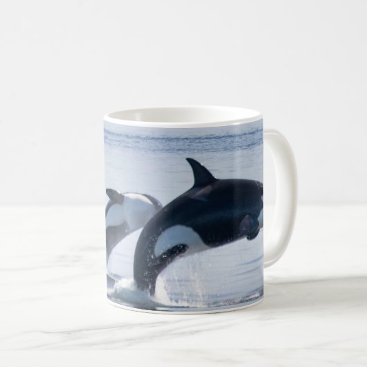 Schöne Killerwale Kaffeetasse (VorderseiteRechts)