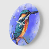 Schöne Kingfisher Bird Painting Uhr (Winkel)
