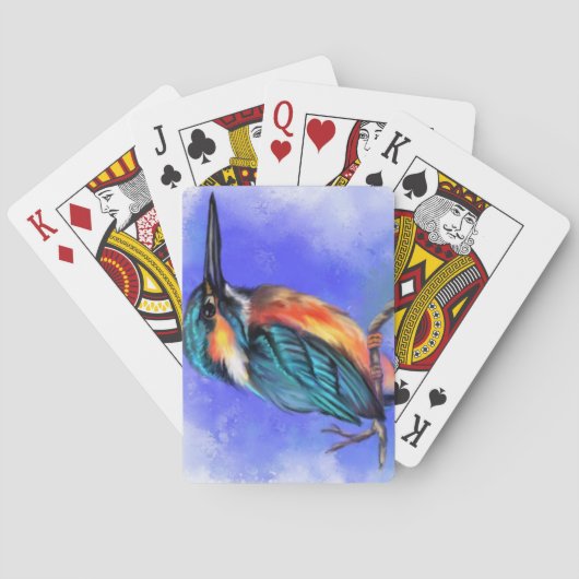 Schöne Kingfisher-Vogelspielkarten Spielkarten (Rückseite)