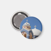 Schöne Kirche und Himmel in Griechenland Magnet (Vorderseite/Rückseite)