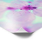 Schöne Kirschblüten auf dem Zweig in voller Blüte Fotodruck (Ecke)