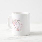 Schöne Kirschblüten Kaffeetasse (Vorderseite Links)