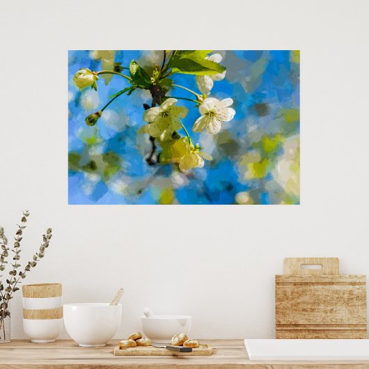 Schöne Kirschblüten Poster (Küche)