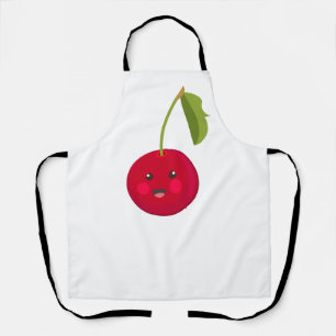 Schöne Kirsche. Cartoon Kawaii Stil. Schürze