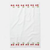 Schöne Kirschfrüchte auf Weiß Geschirrtuch (Vertikal)