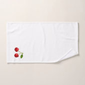 Schöne Kirschfrüchte auf weißem Badetuch Set (Handtuch)