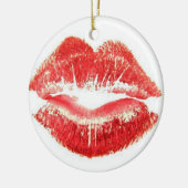 SCHÖNE KISS UND LEERE KRISTMAS AUF DER ANDEREN SEI KERAMIK ORNAMENT (Links)