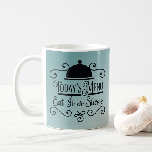 Schöne Kitchen Quotes Blue Ombre Kaffeetasse (Mit Donut)