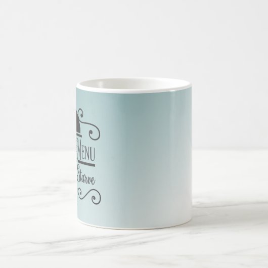 Schöne Kitchen Quotes Blue Ombre Kaffeetasse (Mittel)