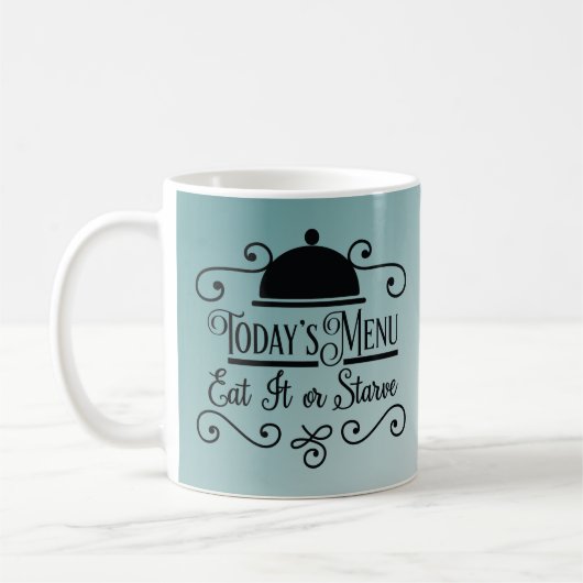 Schöne Kitchen Quotes Blue Ombre Kaffeetasse (Links)