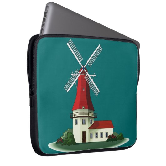 Schöne Kittel-Windmühle Laptopschutzhülle (Vorne Rechts)
