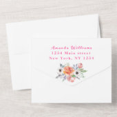 Schöne Kitten Blume Pink Es ist eine Girl Baby Dus All In One Einladung (Rückseite)