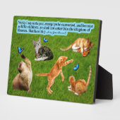 Schöne Kitten Scripture Plaque Matthew 18:3 Fotoplatte (Seite)