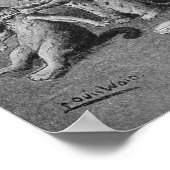 Schöne Kittens, Louis Wain Poster (Ecke)