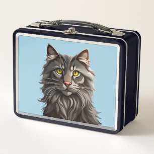SCHÖNE KITTY CAT RETRO METAL LUNCHBOX