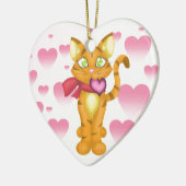 Schöne Kitty Keramikornament (Links)