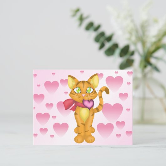 Schöne Kitty Postkarte (Stehend Vorderseite)