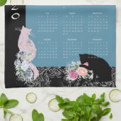 Schöne Kitty Rose Garden 2020 Kalenderhandtuch Geschirrtuch (Gefaltet)
