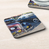 Schöne klassische Autos auf der Automesse Untersetzer (Linke Seite)