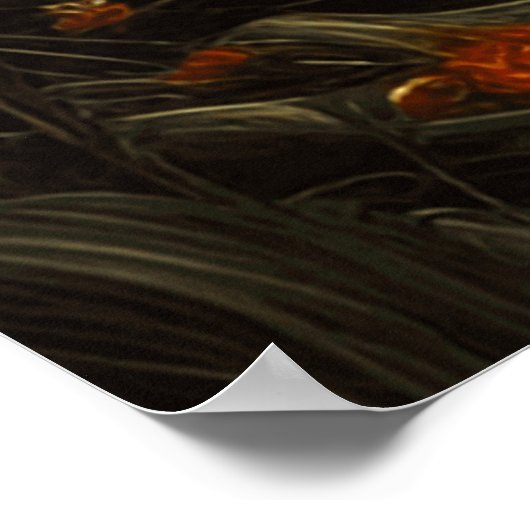 Schöne klassische Herbstlandschaft kleine Bucht Poster (Ecke)