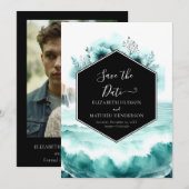 Schöne klassische Hochzeit Save The Date (Vorne/Hinten)