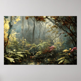 Schöne klassische, ruhige Landschaft kleine Bucht Poster