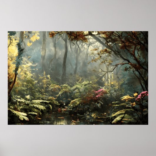 Schöne klassische, ruhige Landschaft kleine Bucht Poster (Vorne)