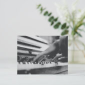 Schöne Klavierkunst Postkarte (Stehend Vorderseite)