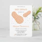 Schöne kleine Peanut Babydusche Einladung (Stehend Vorderseite)