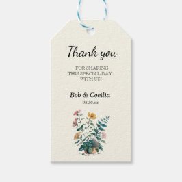 Schöne kleine Pflanze Hochzeit Begrüßung Geschenkanhänger