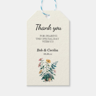 Schöne kleine Pflanze Hochzeit Begrüßung Geschenkanhänger