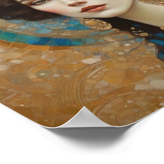 Schöne Klimt inspirierte Kunst, Donna von Rom, Gus Poster (Ecke)