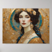 Schöne Klimt inspirierte Kunst, Donna von Rom, Gus Poster (Vorne)