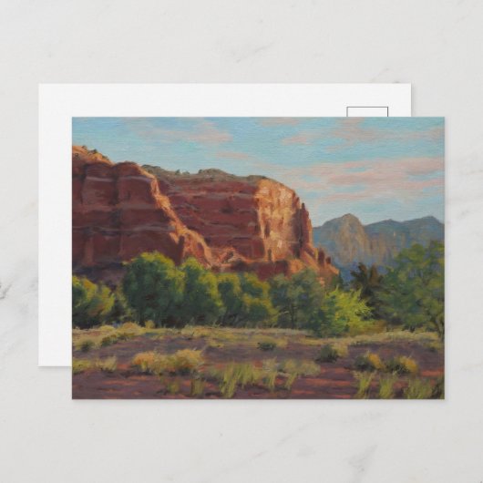 Schöne Klippenlandschaft am frühen Morgen Postkarte (Vorne/Hinten)