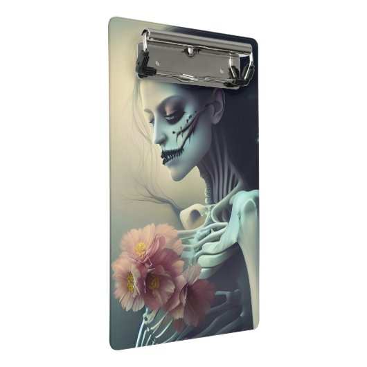 Schöne Knochen AI Generierte Kunst Mini Klemmbrett (Schrägansicht)