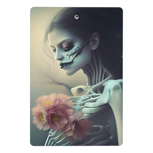 Schöne Knochen AI Generierte Kunst Mini Klemmbrett (Rückseite)